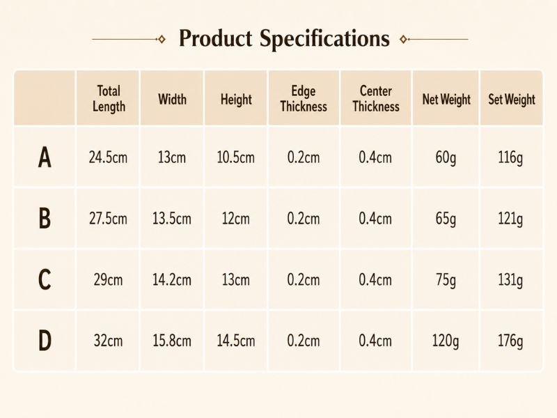 Flat-to-3D Adhesive Bras Size Chart