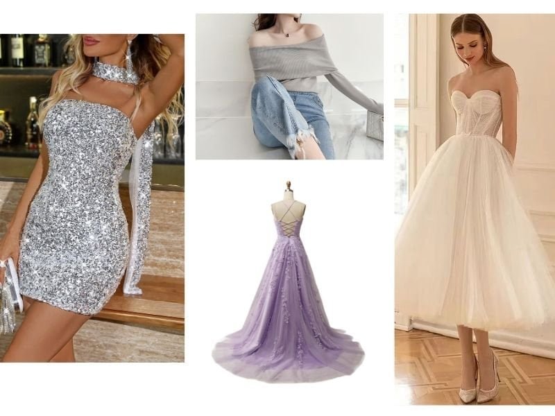 Wearing scenarios for adhesive bras