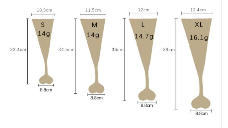 Xiesheng Adhesive Strapless Thong Size Chart