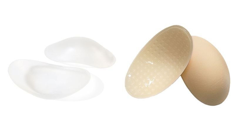 Silicone shoulder pads and foam shoulder pads