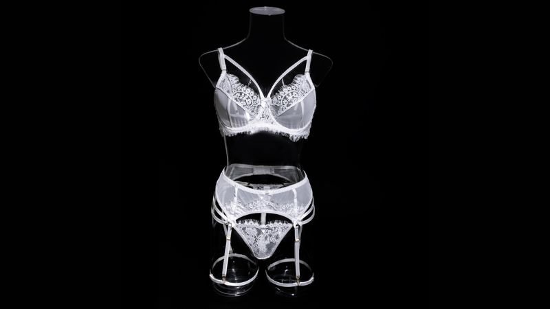 white lace sexy lingerie set
